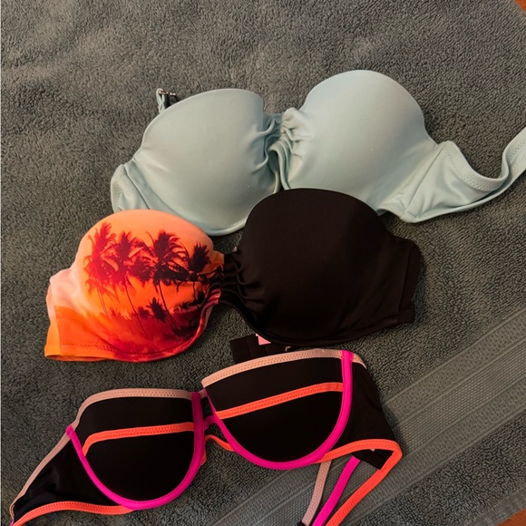 3 Piece Bundle Victoria Secret Bikini Tops - Picture 2 of 2
